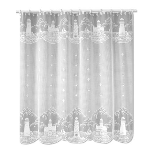 Lighthouse 72X72 Shower Curtain, White