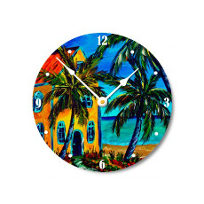 Living In Paradise Wall Clock