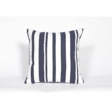 Liora Manne Visions Ii Marina Stripe Indoor/Outdoor Pillow - Navy, 20" Square