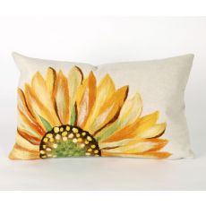 Liora Manne Visions III Sunflower Indoor/Outdoor Pillow - Yellow, 12" By 20"