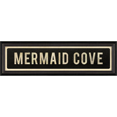 Mermaid Cove Framed Wood Art Print Sign