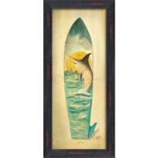 Marlin Surfboard Framed Art