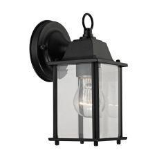 1 Light Outdoor Wall Sconce In Matte Black