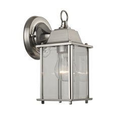 1 Light Outdoor Wall Sconce In Brushed Nickel