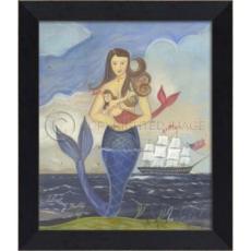 Celebrating Belle Mermaid Framed Art
