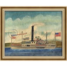 Nantucket Steamship Framed Ship Art