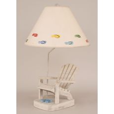 Coastal Lamp Adirondack Chair W/ Flip Flops - Cottage/Blue Two Tone