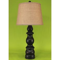 Coastal Lamp "B" Pot - Distressed Black