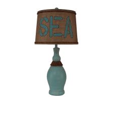 Coastal Lamp With Rope Accent And Sea Shade