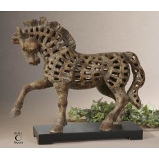 Uttermost Prancing Horse Antique Sculpture