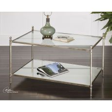 Uttermost Gannon Mirrored Glass Coffee Table