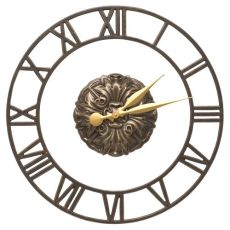 Cambridge Floating Ring 21" Indoor Outdoor Wall Clock, French Bronze
