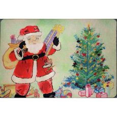 Santa & Christmas Tree Door Mat 18X26