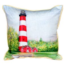 Chincoteague Lighthouse Va Large Indoor/Outdoor Pillow 18X18