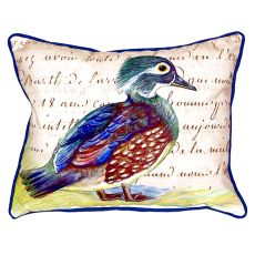 Female Wood Duck Script Large Indoor/Outdoor Pillow 16X20