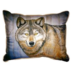 Grey Wolf Large Indoor/Outdoor Pillow 16X20