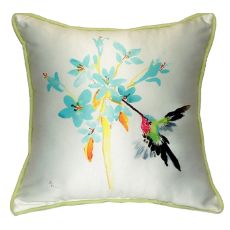 Blue Hummingbird Large Indoor/Outdoor Pillow 18X18