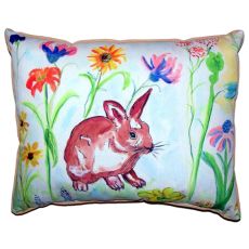 Whiskers Bunny Large Indoor/Outdoor Pillow 16X20