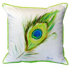 Peacock Feather Large Indoor/Outdoor Pillow 18X18