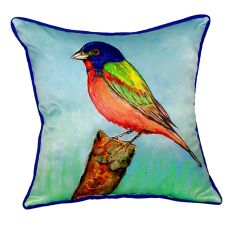 Painted Bunting Large Indoor/Outdoor Pillow 18X18