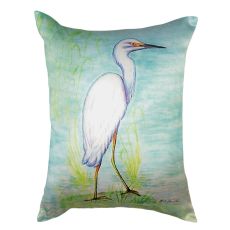 Snowy Egret No Cord Pillow 16X20