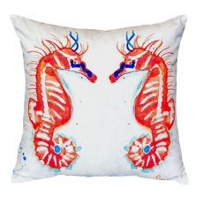 Coral Sea Horses No Cord Pillow 16X20