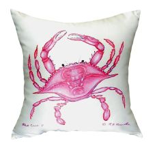 Pink Crab No Cord Pillow 18X18