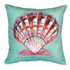 Scallop Shell - Teal No Cord Pillow 18X18