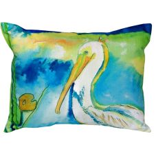White Pelican No Cord Pillow 16X20