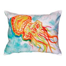 Orange Jellyfish No Cord Pillow 16X20