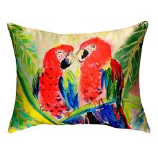 Two Parrots No Cord Pillow 16X20