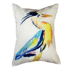 Vertical Blue Heron No Cord Pillow 16X20