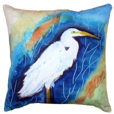 Great Egret Right No Cord Pillow 18X18