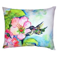 Hummingbird & Hibiscus No Cord Pillow 16X20