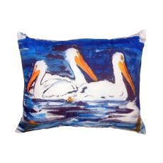 Three Pelicans No Cord Pillow 16X20