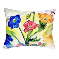 Bugs & Poppies No Cord Pillow 16X20