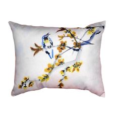 Bird & Forsythia No Cord Pillow 16X20
