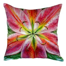 Pink Lily No Cord Pillow  18X18