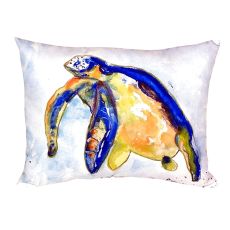 Blue Sea Turtle - Left No Cord Pillow 16X20