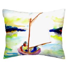 Pink Sailboat No Cord Pillow 16X20