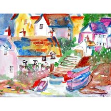 Boats At Steps Place Mat Set Of 4