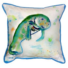 Betsy'S Manatee Small Indoor/Outdoor Pillow 12X12