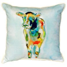 Betsy'S Cow Small Indoor/Outdoor Pillow 12X12