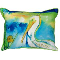 White Pelican Small Indoor/Outdoor Pillow 11X14