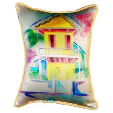 W. Palm Hut Yellow Small Indoor/Outdoor Pillow 11X14