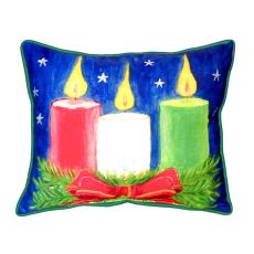 Christmas Candles Small Indoor/Outdoor Pillow 11X14