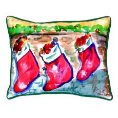 Christmas Stockings Small Indoor/Outdoor Pillow 11X14