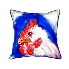 Rooster Head Small Indoor/Outdoor Pillow 12X12