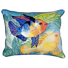 Betsy'S Two Fish Small Indoor/Outdoor Pillow 11X14