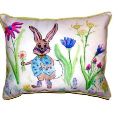 Happy Bunny Small Indoor/Outdoor Pillow 11X14